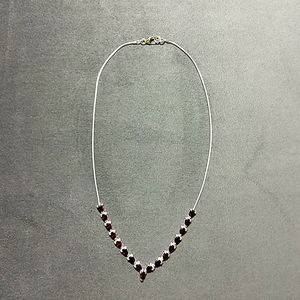 Garnet 925 Sterling Silver Necklace